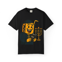 The Happy Juice Box Hanukkah Prayer T-Shirt | Jewish Holiday Graphic Black Tee