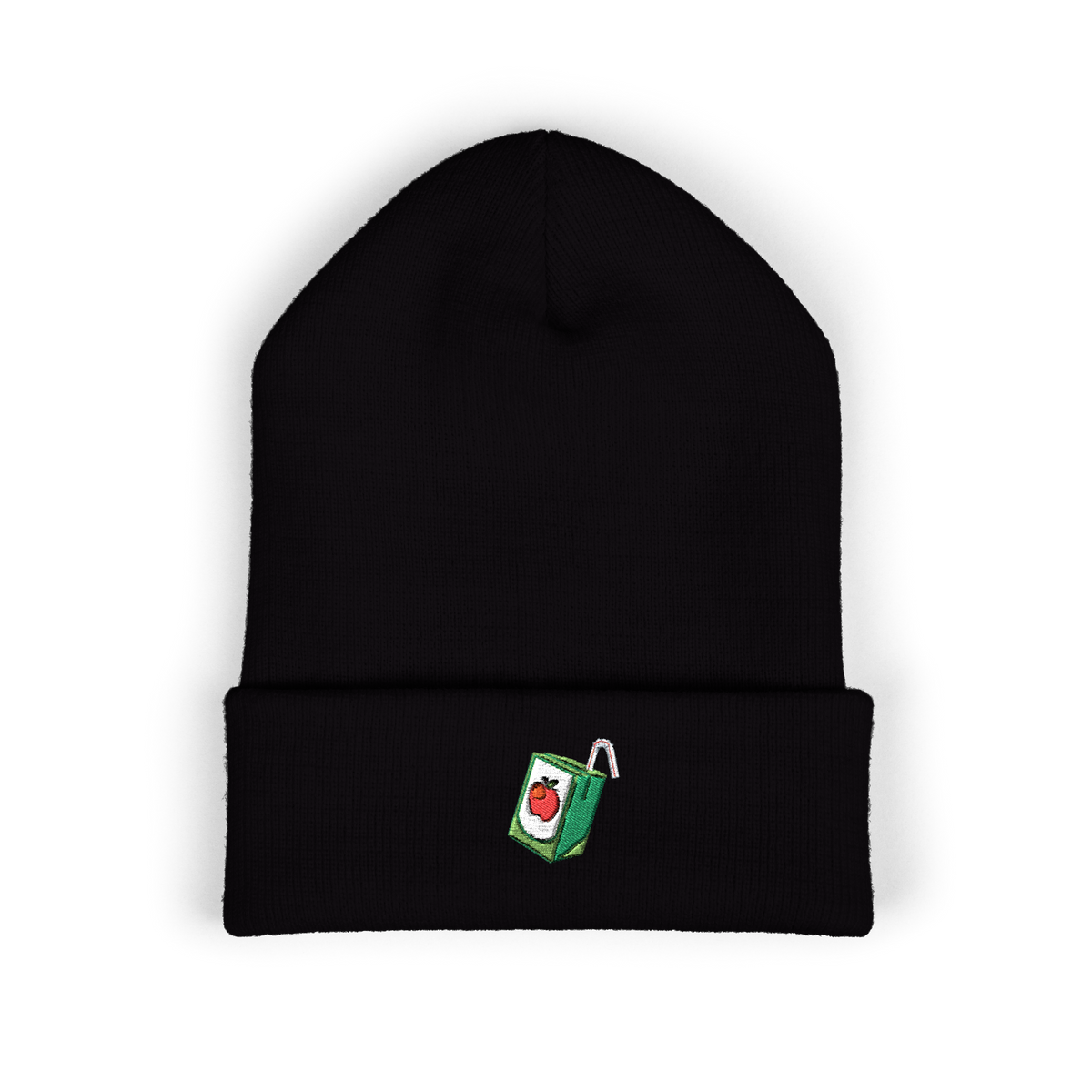 Minimalist 'Juice Box' Black Beanie