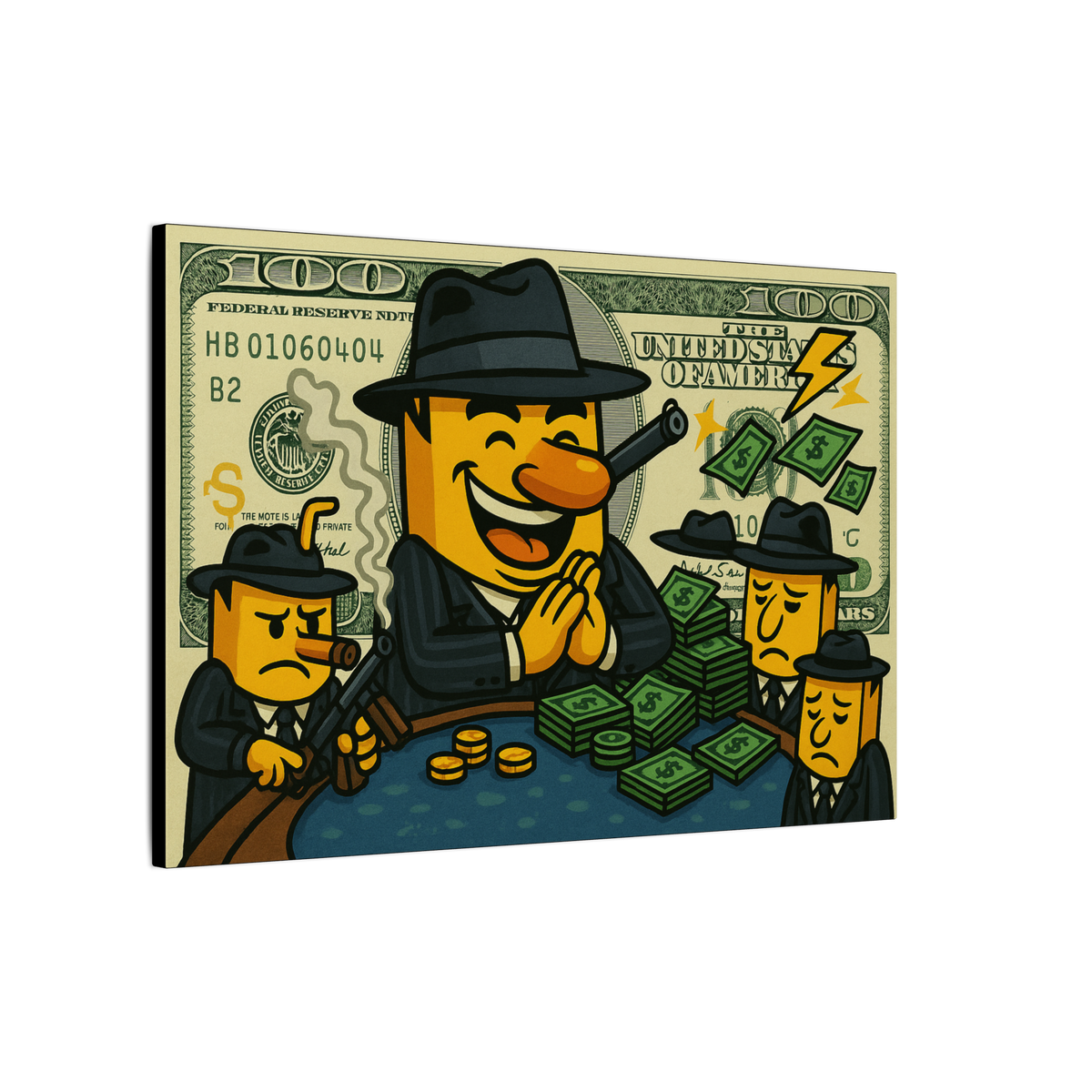 The Royal Flush Canvas Print Mob Boss Juice Art